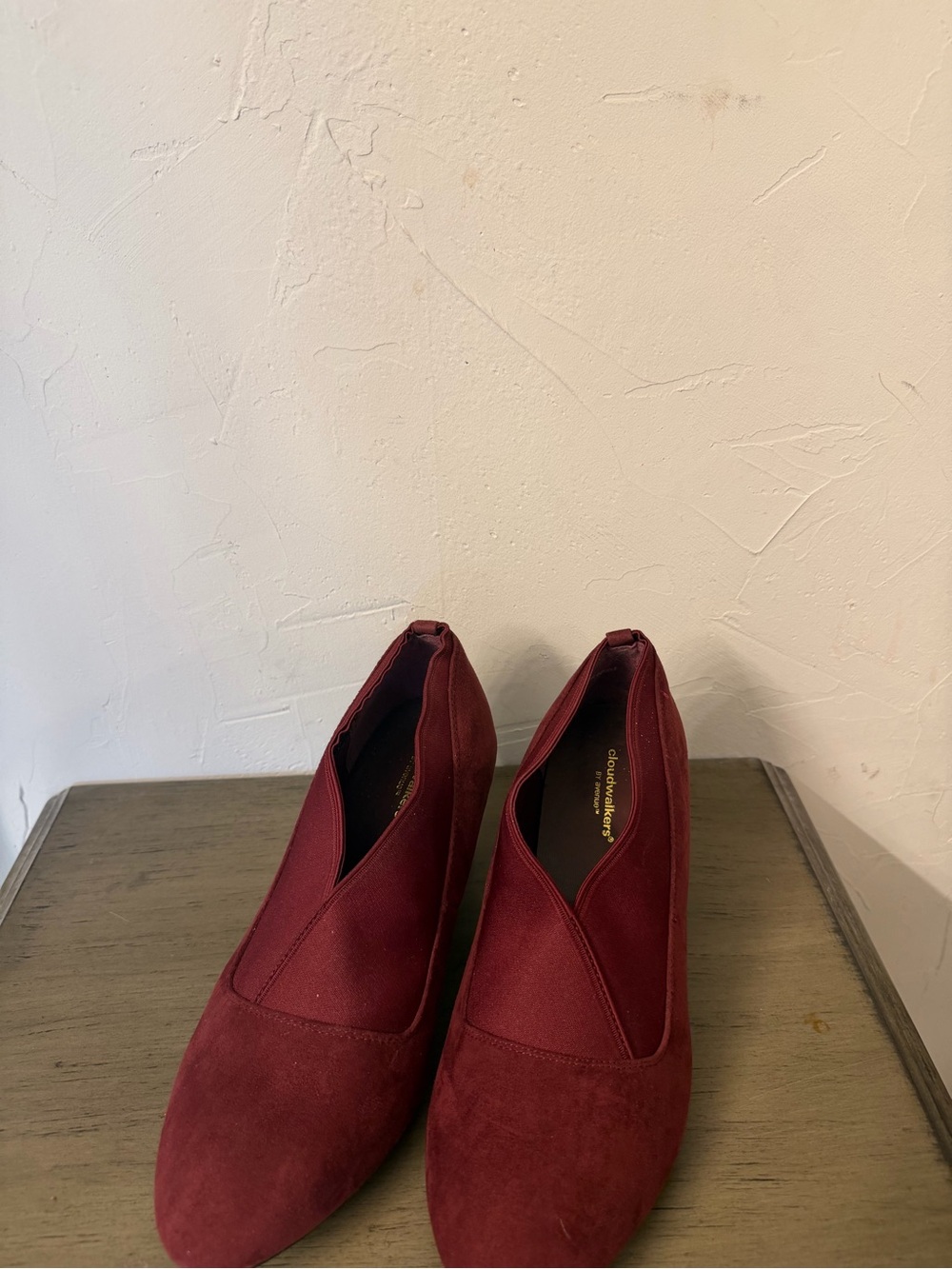cloudwalkers Women’s Burgundy Slip-On Loafers